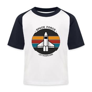 Space Force - T-shirt baseball Enfant - blanc/marine - Devant