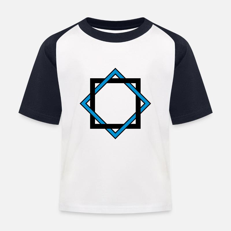 Frame 2C - Kids' Baseball T-Shirt - white/navy