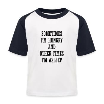 Dictons drôles - T-shirt baseball Enfant - blanc/marine - Devant