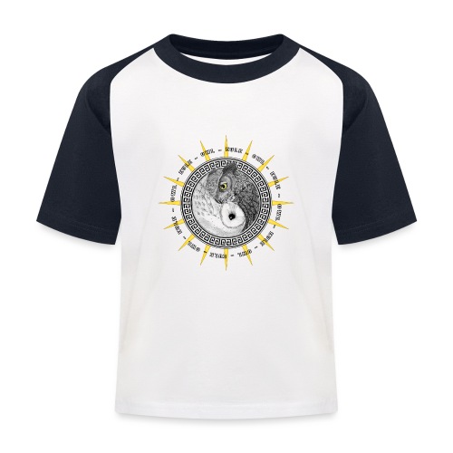EULE OWL Yin Yang - Kinder Baseball T-Shirt