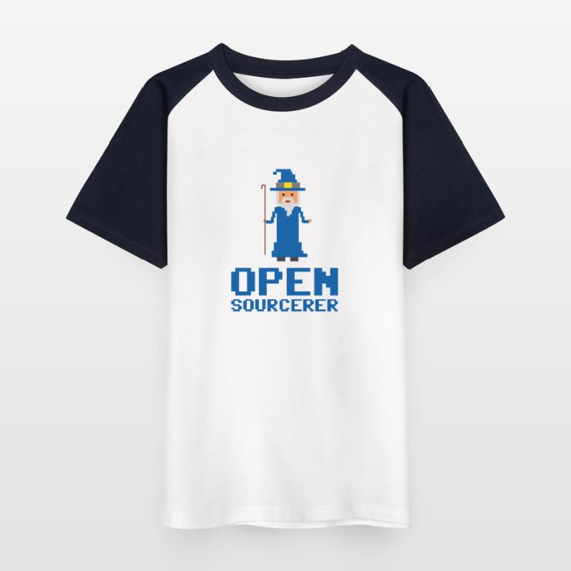 Developer Open Sourcerer Funny gift idea Kids' Baseball T-Shirt