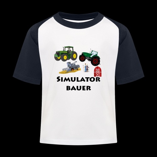 Ich bin ein SimulatorBauer - Kinder Baseball T-Shirt