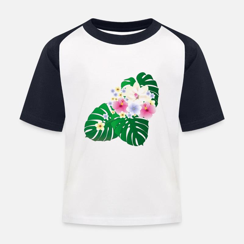sogni hawaiani - Maglietta da baseball per bambini - bianco/navy