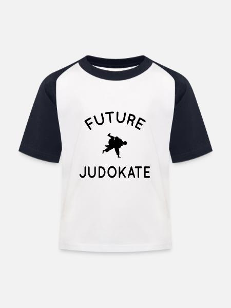 Future judokate - Idée cadeau - Judo - T-shirt baseball Enfant - blanc/marine