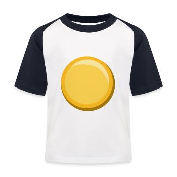 Gold Sticker Template Template Icon Button - Kids' Baseball T-Shirt - white/navy - Front