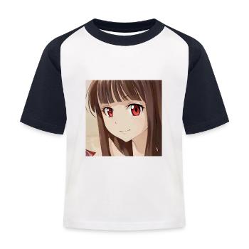 Waifu # 27 - T-shirt baseball Enfant - blanc/marine - Devant