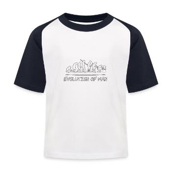 Gamers gambling - Kids' Baseball T-Shirt - white/navy - Front