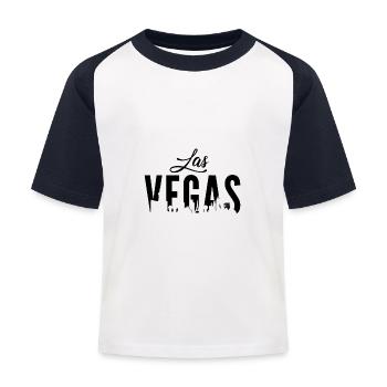 Las Vegas - Kinder Baseball T-Shirt - Weiß/Navy - Vorne