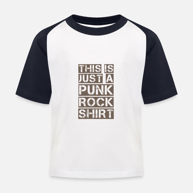 This is just a Punk Rock Shirt Punker Anarchie Ges - Kinder Baseball T-Shirt - Weiß/Navy