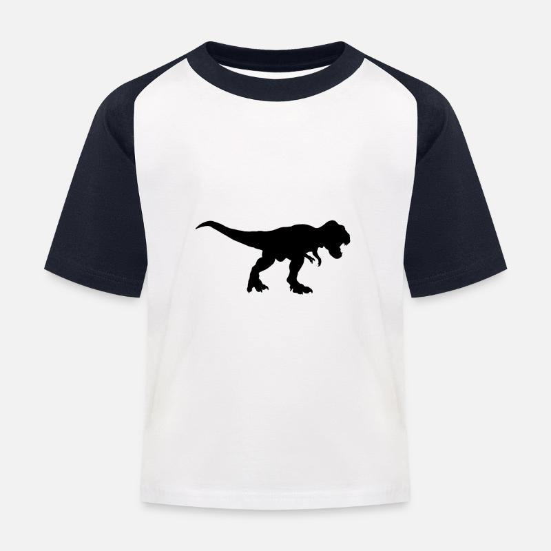 T Rex SILHOUETTE noir - T-shirt baseball Enfant - blanc/marine