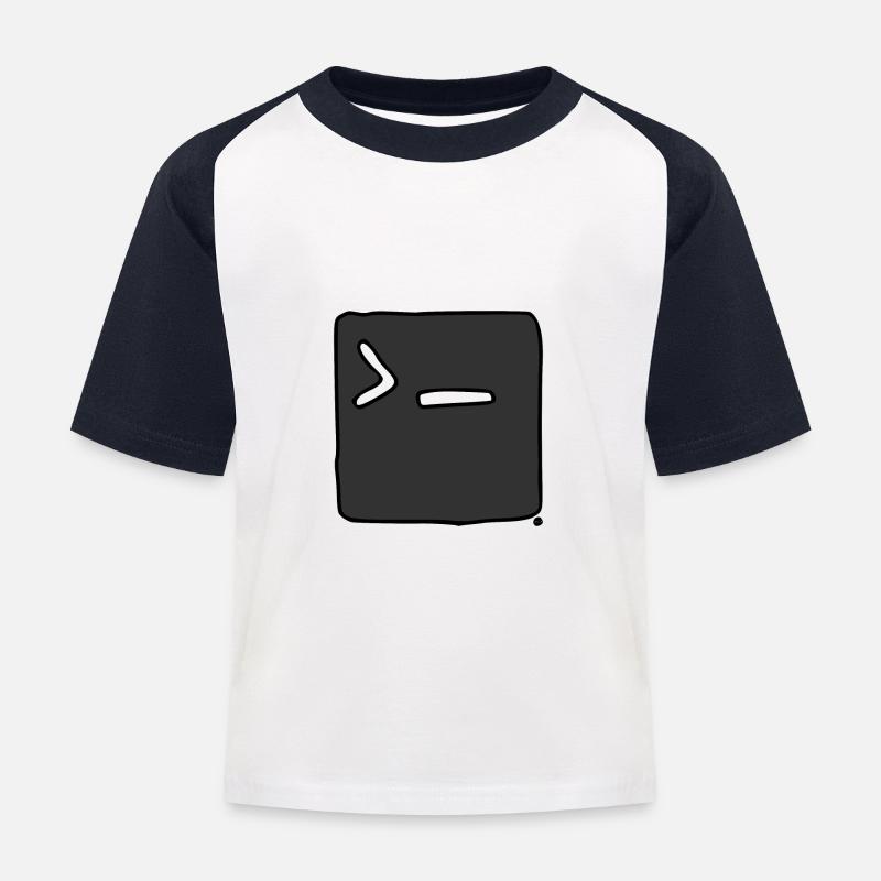 Eingabeaufforderung Terminal Computer CMD - Kinder Baseball T-Shirt - Weiß/Navy