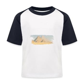Pyramides de pinceau - T-shirt baseball Enfant - blanc/marine - Devant