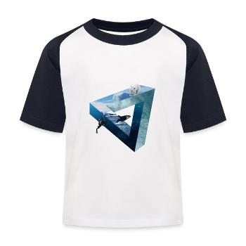 Arctic Ocean - Kids' Baseball T-Shirt - white/navy - Front