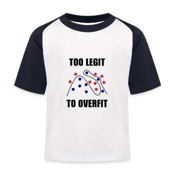 Legit Informatik Datenwissenschaft Geschenk - Kinder Baseball T-Shirt - Weiß/Navy - Vorne