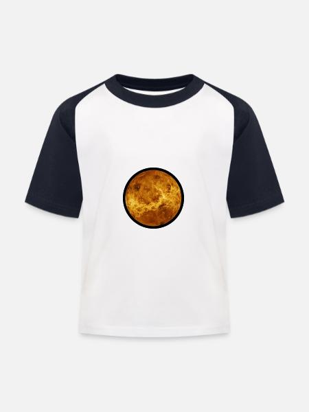 Venus - Kinder Baseball T-Shirt - Weiß/Navy
