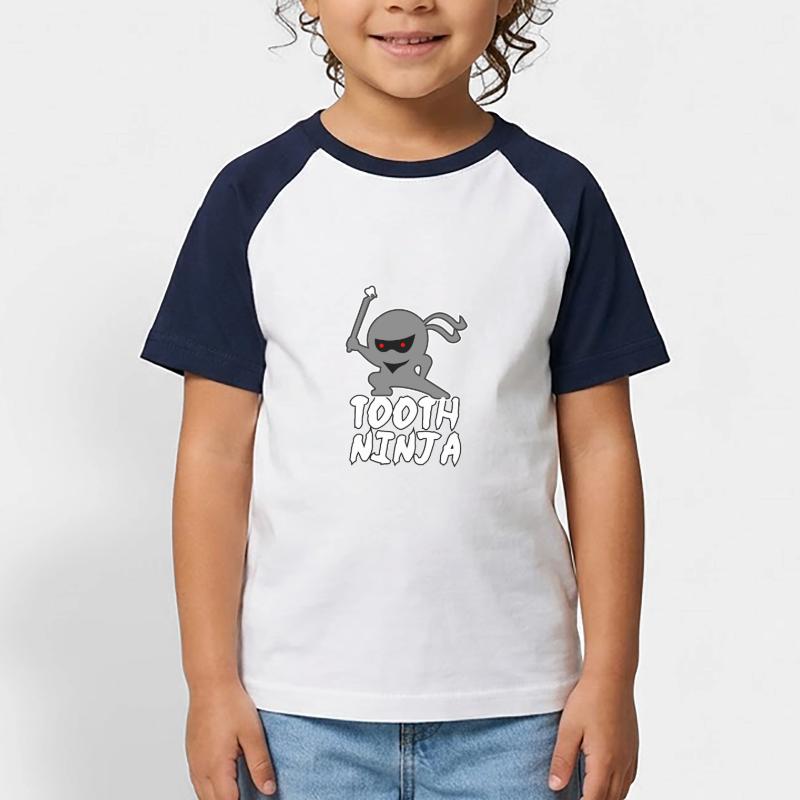 Dentist Tooth Ninja Tooth Pull Out Gift Kids' Baseball T-Shirt