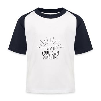 Create your own sunshine - T-shirt baseball Enfant - blanc/marine - Devant