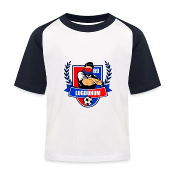 Football Lyon - T-shirt baseball Enfant - blanc/marine - Devant
