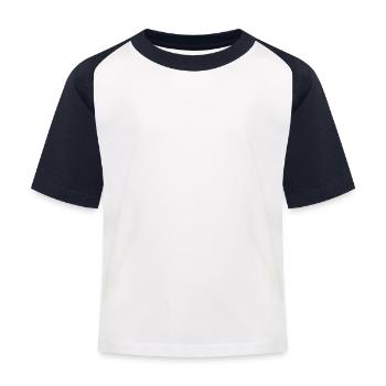 Hantel gewichte icon - Kinder Baseball T-Shirt - Weiß/Navy - Vorne