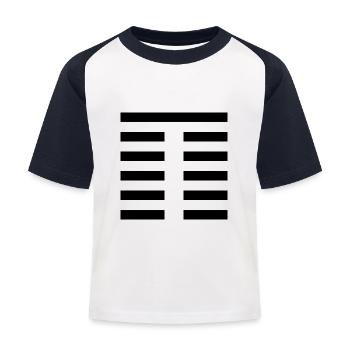 23 Bo - La Fragmentation (Hexagramme) - T-shirt baseball Enfant - blanc/marine - Devant