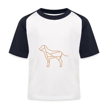Dog | Animal | Logo | Pet - Kids' Baseball T-Shirt - white/navy - Front