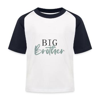 big brother - Kinder Baseball T-Shirt - Weiß/Navy - Vorne