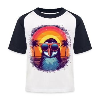 North Pole Dabbing Cute Penguin Dancing Penguin - T-shirt baseball Enfant - blanc/marine - Devant