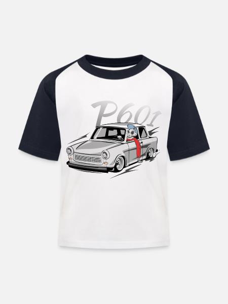  601- Zweitaktfahrer - Kinder Baseball T-Shirt - Weiß/Navy