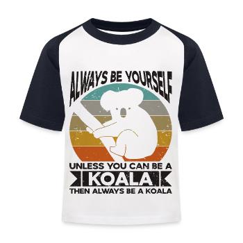 Koala Koala Bear Koalas - Kids' Baseball T-Shirt - white/navy - Front