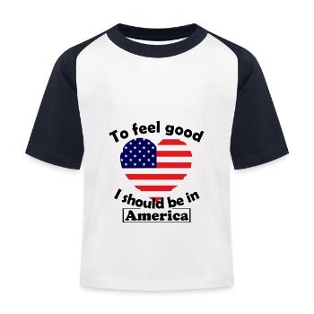 United States - Kids' Baseball T-Shirt - white/navy - Front