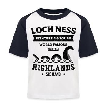 Loch Ness Monster Sightseeing Tours - Kids' Baseball T-Shirt - white/navy - Front