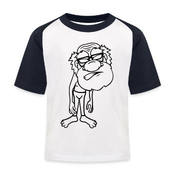 drôle mince mal agacé en colère en colère Schlec - T-shirt baseball Enfant - blanc/marine - Devant