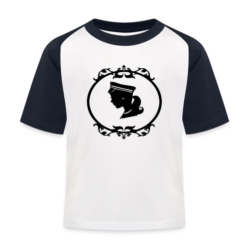 Mädel oval 1 farbig - Kinder Baseball T-Shirt