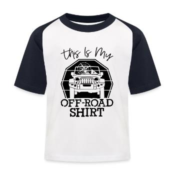 This Is My Off Road Shirt - T-shirt baseball Enfant - blanc/marine - Devant