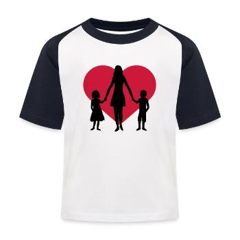 Heart 2 children - Kids' Baseball T-Shirt - white/navy - Front