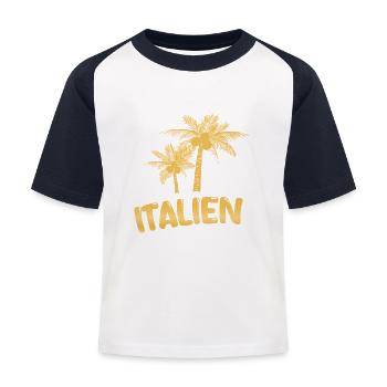 Italie - T-shirt baseball Enfant - blanc/marine - Devant