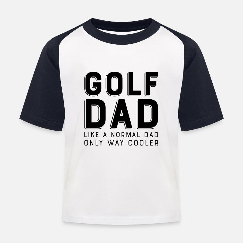 Golf - Kinder Baseball T-Shirt - Weiß/Navy