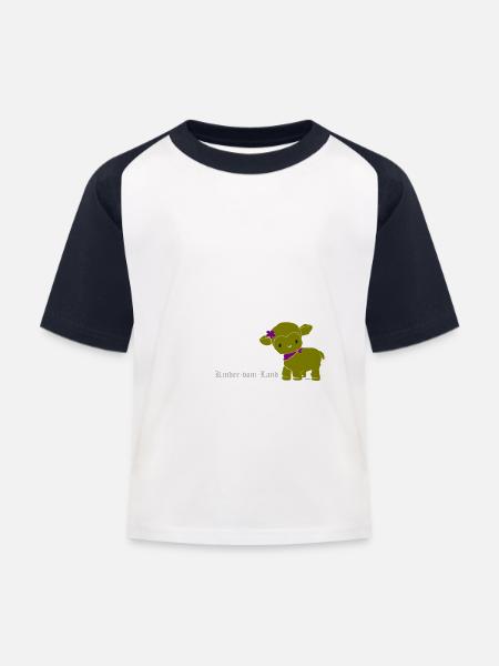 ©Eichsfelderlandkind - Kinder Baseball T-Shirt - Weiß/Navy