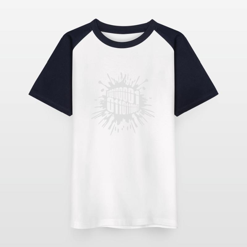 Binär Code Programm Sprache Kinder Baseball T-Shirt