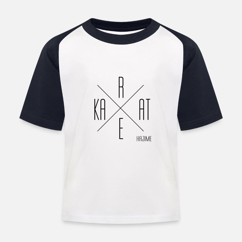 Karate - Kinder Baseball T-Shirt - Weiß/Navy