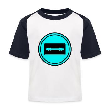 Cercle d'icône de lame de rasoir - T-shirt baseball Enfant - blanc/marine - Devant
