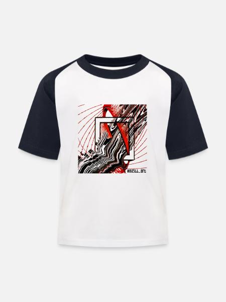 Frame flow - Kinder Baseball T-Shirt - Weiß/Navy