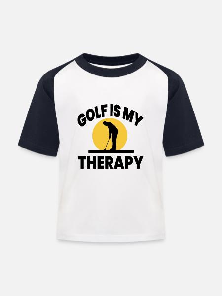 Golf - Kinder Baseball T-Shirt - Weiß/Navy