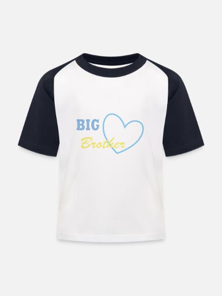 Big Brother - Kids' Baseball T-Shirt - white/navy