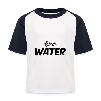 Save Water - Kids' Baseball T-Shirt - white/navy - Front