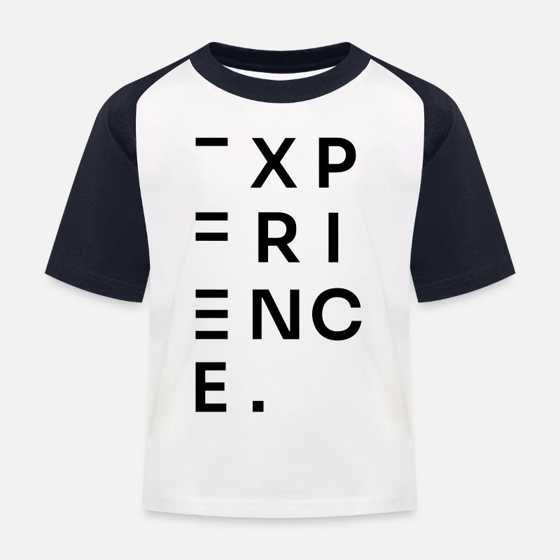 ERFAHRUNG - Kinder Baseball T-Shirt - Weiß/Navy