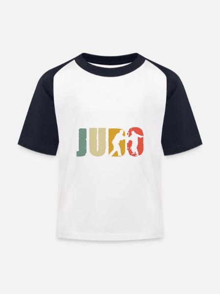 Judo - Kinder Baseball T-Shirt - Weiß/Navy