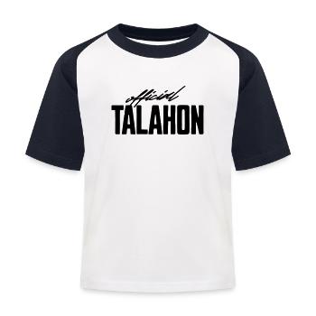 Talahon officiel - T-shirt baseball Enfant - blanc/marine - Devant