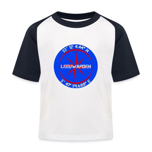 Koordinaten Leeuwarden - Kinder Baseball T-Shirt
