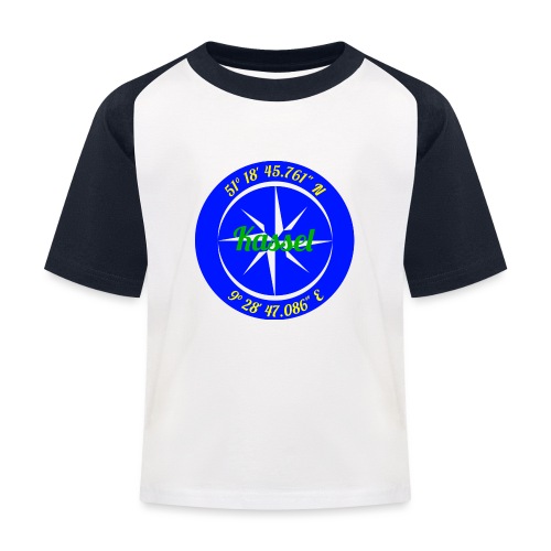 Koordinaten Kassel - Kinder Baseball T-Shirt